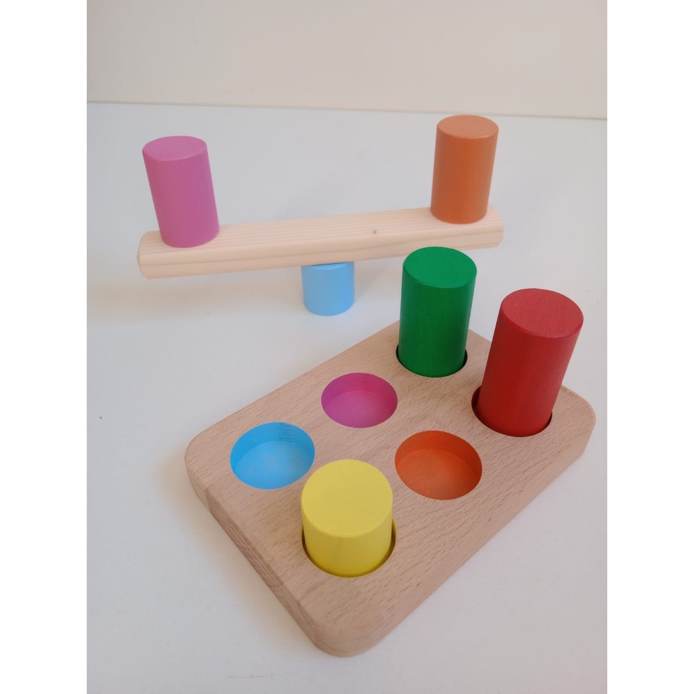 Waldorf Eşleştirme Tablalı Silindirler- (6 Renk)